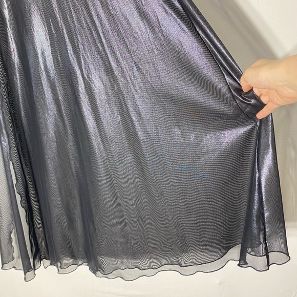 Vintage La Senza Lingerie Shiny Black Maxi Sleep Dress Nightgown Lingerie S - Picture 15 of 16